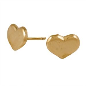 14k gold filled heart stud earrings