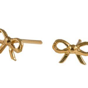 Bow tie ribbon studs women girl jewelry earrings
