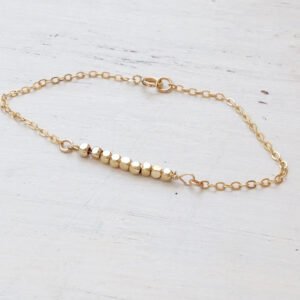 Gold filled beaded bracelet minimalist bracelet